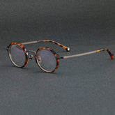Berwin Vintage Acetate Glasses Frame Round Frames Southood Gray leopard