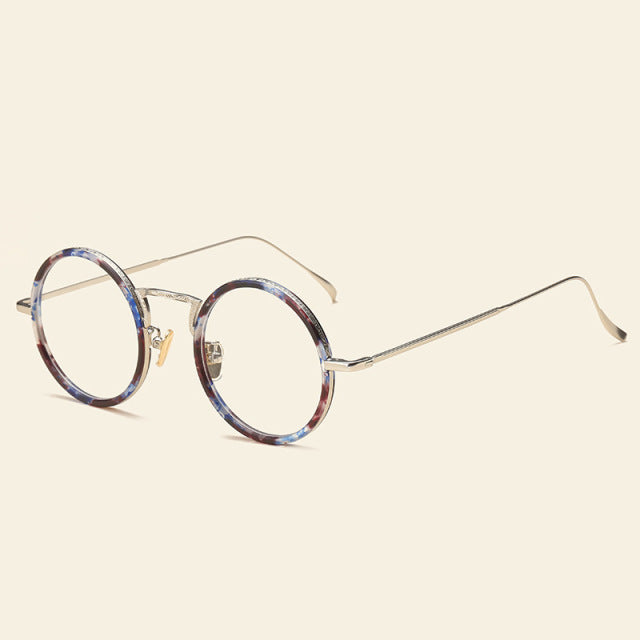 Betty Retro Round Plastic Titanium Glasses Frame – Southood