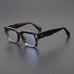 Bill Acetate Rectangle Glasses Frame Rectangle Frames Southood Leopard