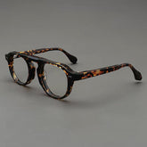 Bink Retro Acetate Glasses Frame Aviator Frames Southood Black Leopard