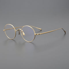 Biron Vintage Round Titanium Eyeglasses Frame Round Frames Southood Gold
