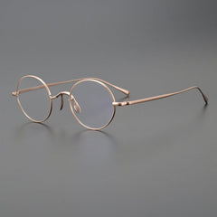 Biron Vintage Round Titanium Eyeglasses Frame Round Frames Southood Rose Gold