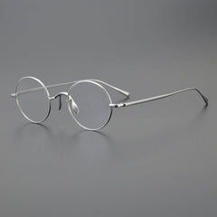 Biron Vintage Round Titanium Eyeglasses Frame Round Frames Southood Silver