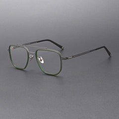 Blockx Vintage TR90 Alloy Eyeglasses Frame Aviator Frames Southood Gun Green
