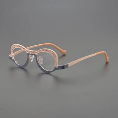 Blythe Personality Small Titanium Glasses Frame Round Frames Southood Black Pink