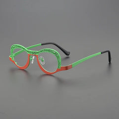 Blythe Personality Small Titanium Glasses Frame Round Frames Southood Red Green