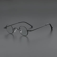 Bob Retro Small Round Glasses Frame Round Frames Southood Black