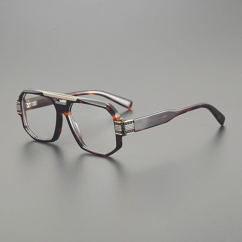 Boc Oversized Squre Acetate Eye Glasses Frame Rectangle Frames Southood Leopard