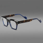 Boe High Quality Vintage Acetate Glasses Rectangle Frames Southood Tortoiseshell Blue