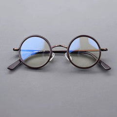 Boney Round Titanium Eyeglasses Frame Round Frames Southood Brown