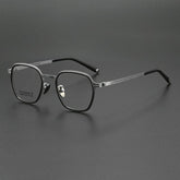 Borja Vintage TR90 Alloy Eyeglasses Frame Geometric Frames Southood Black Silver
