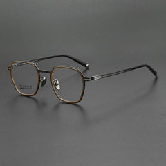 Borja Vintage TR90 Alloy Eyeglasses Frame Geometric Frames Southood Gun Coffe