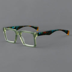 Boston Retro Acetate Glasses Frame Rectangle Frames Southood Green 