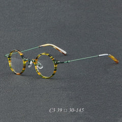 Botolf Vintage Punk Acetate Glasses Frame Round Frames Southood GreenLeopard