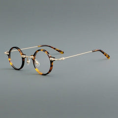 Botolf Vintage Round Acetate Glasses Frame Round Frames Southood Leopard
