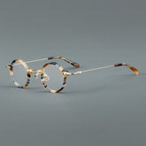 Botolf Vintage Round Acetate Glasses Frame Round Frames Southood Yellow Leopard