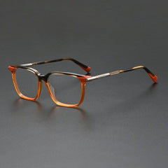 Breck Vintage Acetate Glasses Frame Rectangle Frames Southood Tea Leopard Orange