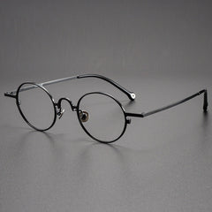 Briar Titanium Vintage Round Eyeglasses Frames Round Frames Southood Black