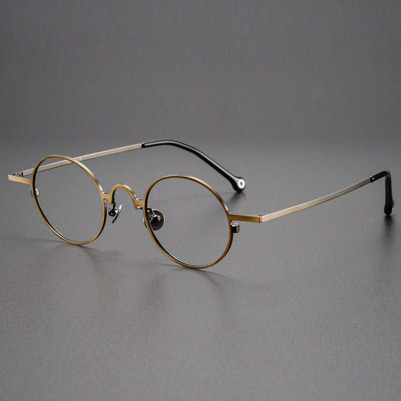 Briar Titanium Vintage Round Eyeglasses Frames Southood