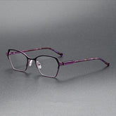 Burhan Vintage Alloy Eyeglasses Frame Geometric Frames Southood Purple