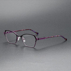 Burhan Vintage Alloy Eyeglasses Frame Geometric Frames Southood Purple