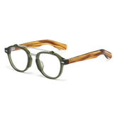 Burke Retro Acetate Glasses Frame Aviator Frames Southood Olive Green Silver