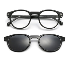 Burton Acetate Alloy Glasses Frame With Magnetic Sunglasses Clips Oval Frames Southood Black