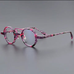Cable Small Round Acetate Frame Round Frames Southood PinkFlower