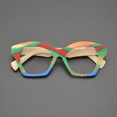 Cafell Vintage Acetate Glasses Frame Cat Eye Frames Southood Matte Green