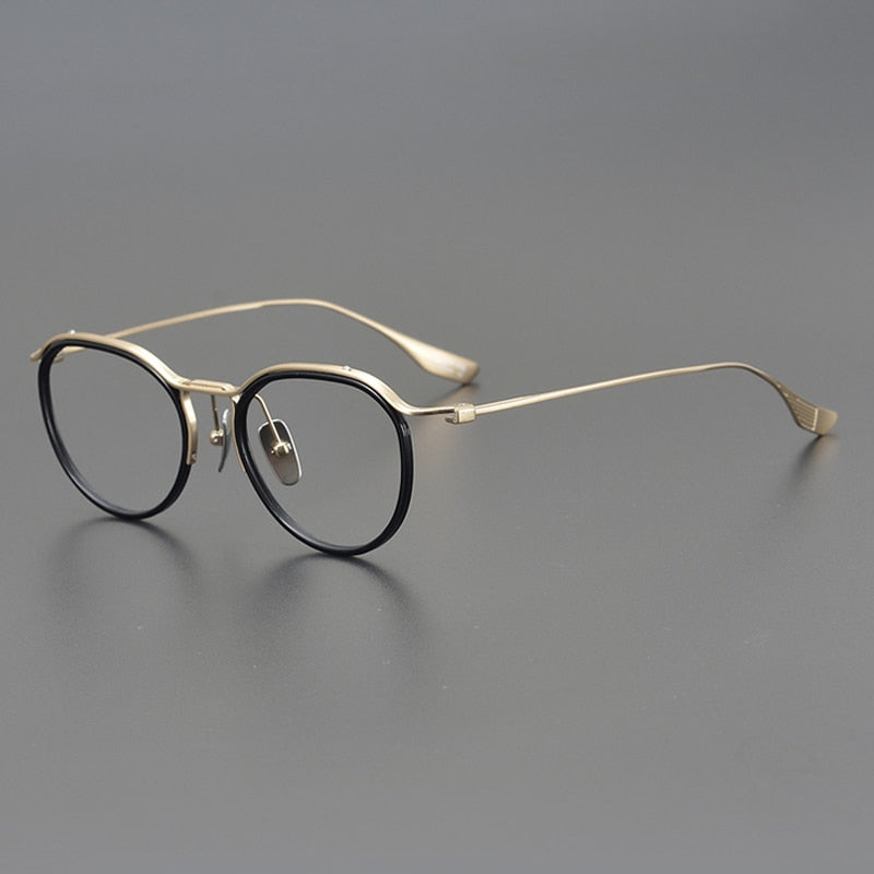 Cain Vintage Titanium Eyeglasses Frame Aviator Frames Southood Gold