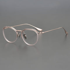 Cain Vintage Titanium Eyeglasses Frame Oval Frames Southood Rose Gold