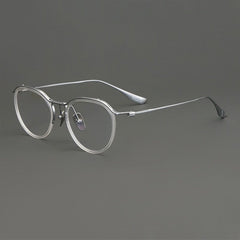 Cain Vintage Titanium Eyeglasses Frame Oval Frames Southood Silver