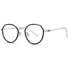 Calliope Ultralight Round Glasses Frame Round Frames Southood Black silver