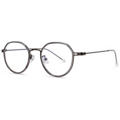 Calliope Ultralight Round Glasses Frame Round Frames Southood Clear -gun gray