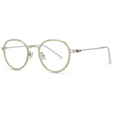 Calliope Ultralight Round Glasses Frame Round Frames Southood Green silver
