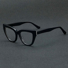Carla Acetate Cat Eye Glasses Frame Cat Eye Frames Southood Black