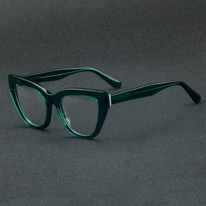 Carla Acetate Cat Eye Glasses Frame Cat Eye Frames Southood Green