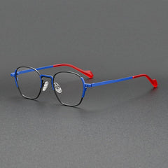 Cary Retro Titanium Eyeglasses Frame Round Frames Southood Blue Black