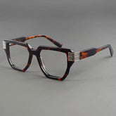 Case Vintage Acetate Glasses Frame Rectangle Frames Southood Leopard