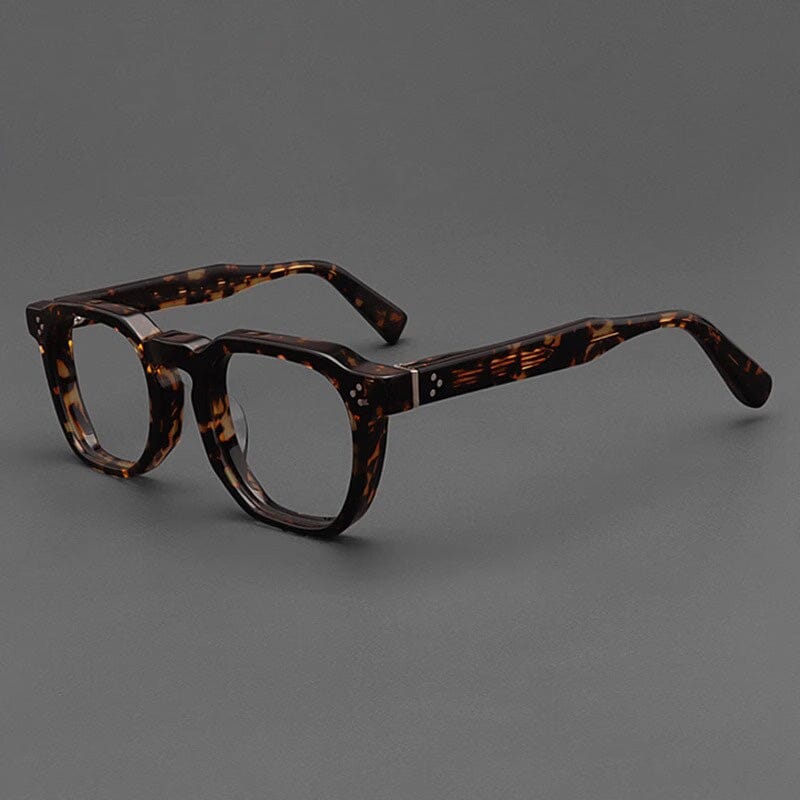 Casper Personalized Acetate Glasses Frame Rectangle Frames Southood Black Leopard