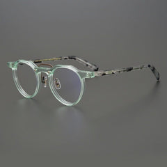 Casper Personalized Acetate Glasses Frame Round Frames Southood Clear green
