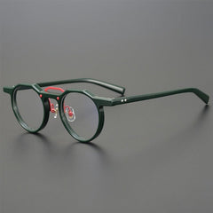 Casper Personalized Acetate Glasses Frame Round Frames Southood Dark green 