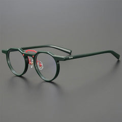 Casper Personalized Acetate Glasses Frame Round Frames Southood Dark green
