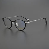 Cayle Vintage Acetate Titanium Glasses Frame Round Frames Southood Matte Black