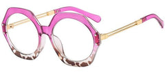 Cecily Gradient Fashion Irregular Round Glasses Frame Round Frames Southood