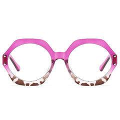 Cecily Gradient Fashion Irregular Round Glasses Frame Round Frames Southood C11 purple clear
