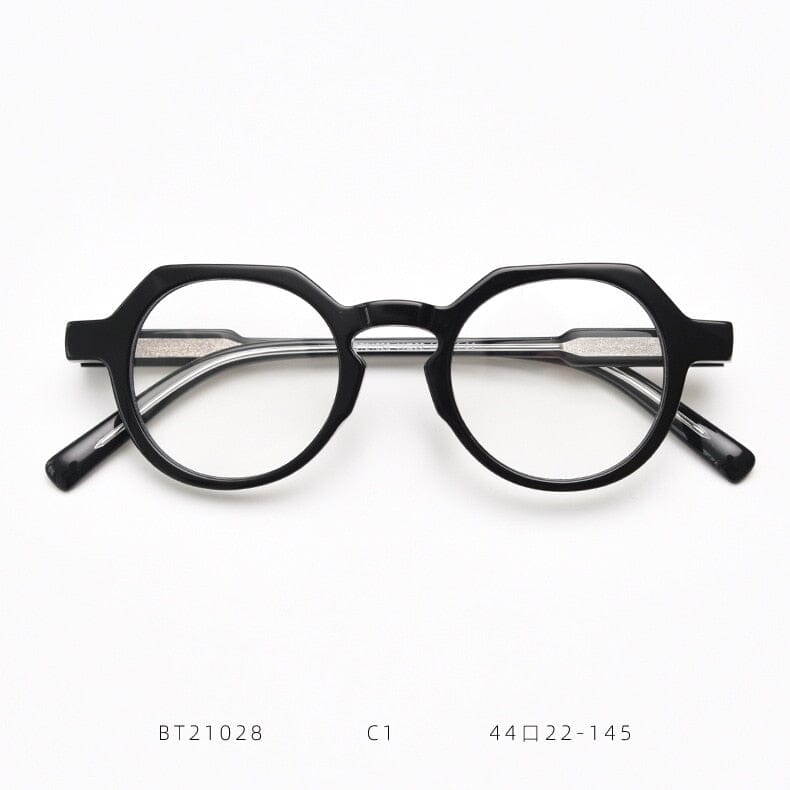 Celio Vintage Round Optical Glasses Frames Round Frames Southood Black