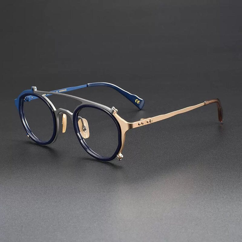 Celtics Titanium Glasses Frame Aviator Frames Southood Blue Silver Gold