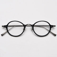 Chane Vintage Round Glasses Frame Round Frames Southood Black