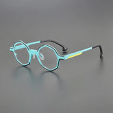 Charly Titanium Geometric Glasses Frame Geometric Frames Southood Light Blue
